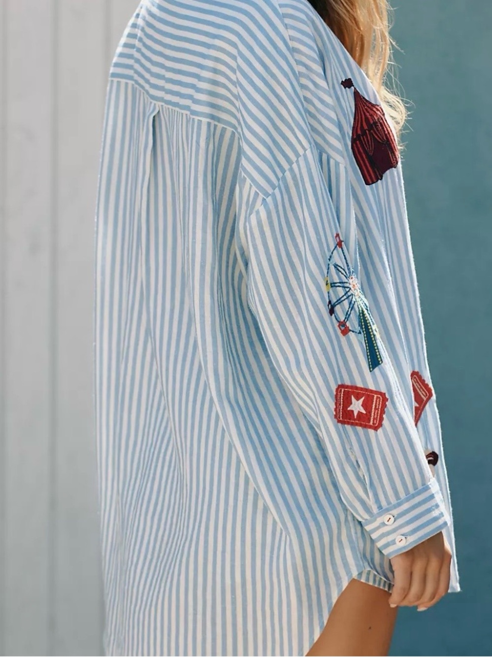 Anthropologie Celandine Embroidered Button Down Shirt - Picture 4 of 12